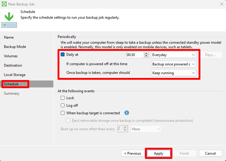 16 Zeitplanung auto backup add new job